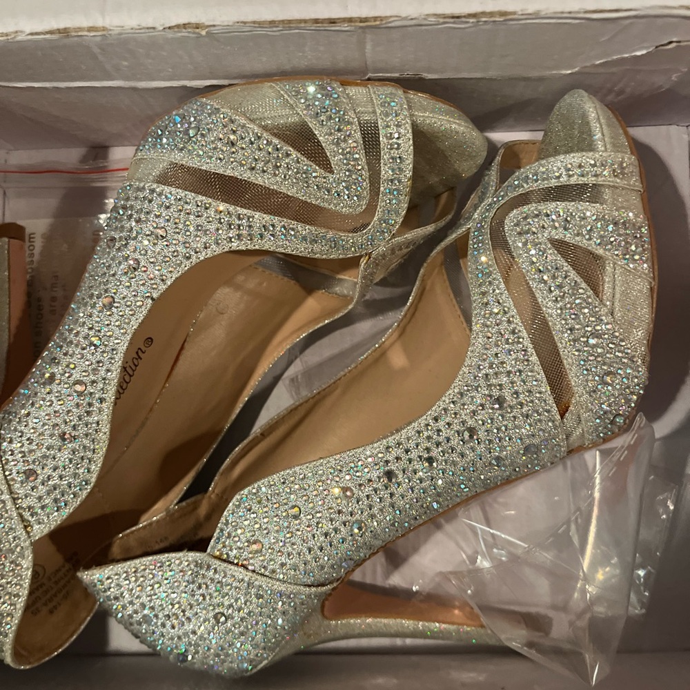 Elegant Silver Women's Heels